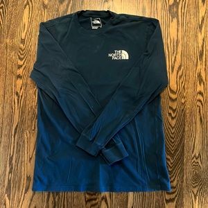 Blue NorthFace Long Sleeve Shirt.